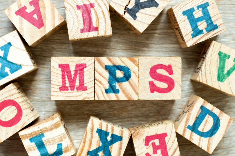 MPS written in wood block letters