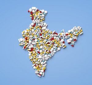 Pills in shape of India