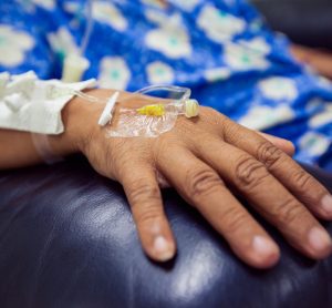 Patient receiving chemotherapy