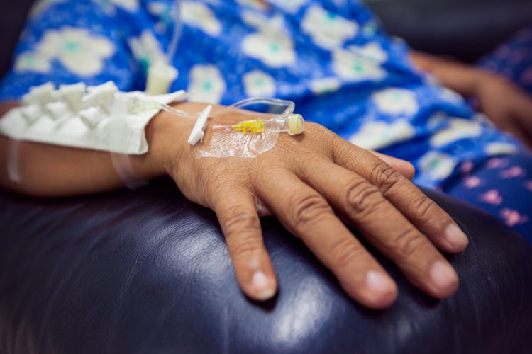 Patient receiving chemotherapy