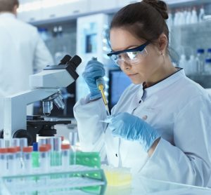 Female scientist in lab