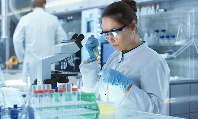 Female scientist in lab