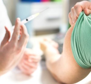 Patient receiving vaccine