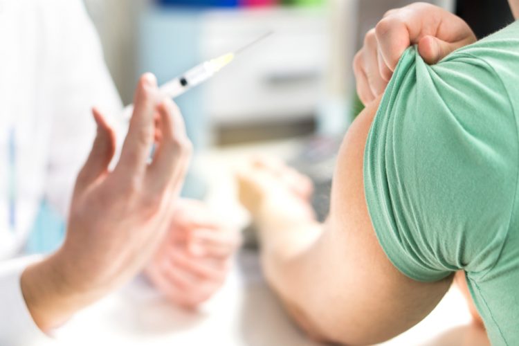 Patient receiving vaccine