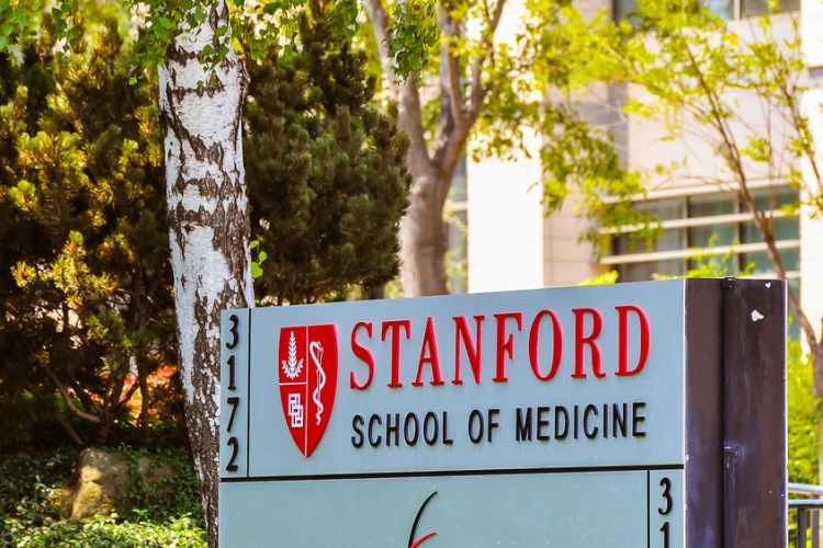 Entrance to Stanford University School of Medicine