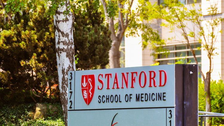 Entrance to Stanford University School of Medicine