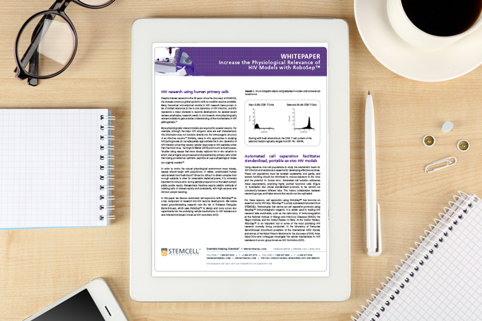 Whitepaper: Increase the Physiological Relevance of HIV Models with RoboSep™