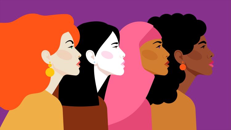 Illustration of four women of different ethnicities